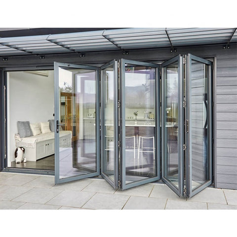 LVDUN Exterior Entrance Veranda Movable Aluminum Frame Glass Partition Folding Glazed Wall Malaysia