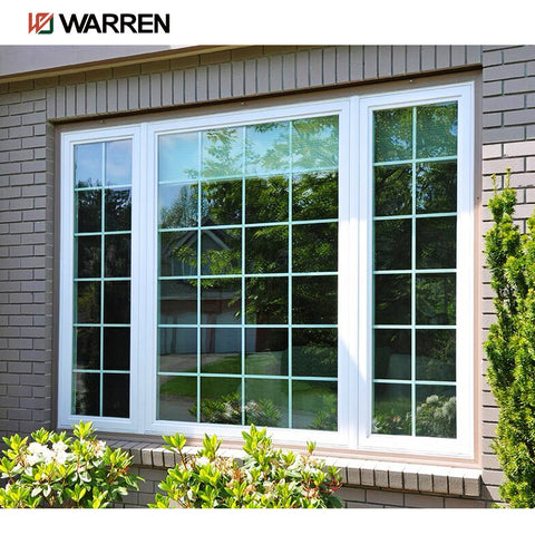 Warren Modern Window Grill Design Aluminum Sliding Double Tempered Safety Glass Casement Windows