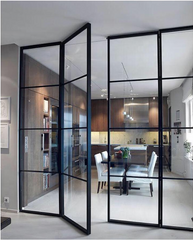LVDUN Promotional Swing Steel Grill Design Glass Windows Galvanized Steel Profile Steel Window