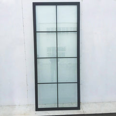 LVDUN Left Open Inside Carbon Steel Steel-framed Hinged Swing Glass Doors