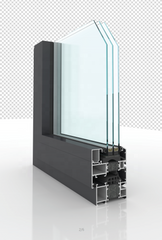 LVDUN Custom aluminum frame double tempered glass casement window for home