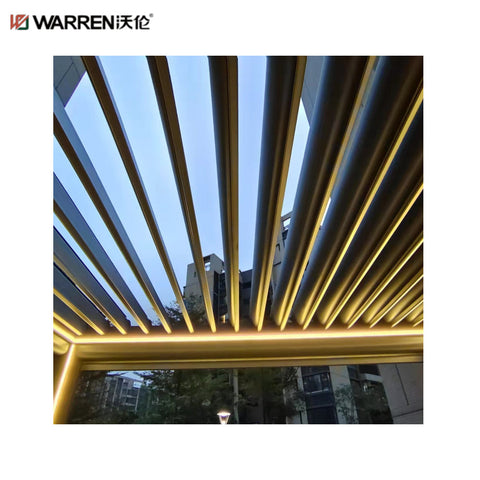 Warren 12x16 Louvered Pergola with Aluminum Alloy White Canopy