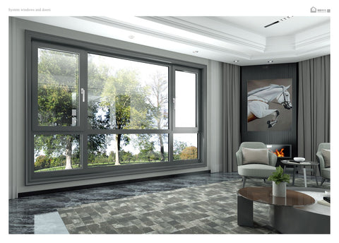 LVDUN  aluminium passive windows for passive house with double glazing and triple glass casement window