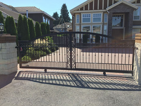 Modern Style Automatic Driveway Courtyard Aluminum Sliding Gate / Aluminum Gates And Fences Design With Factory Price