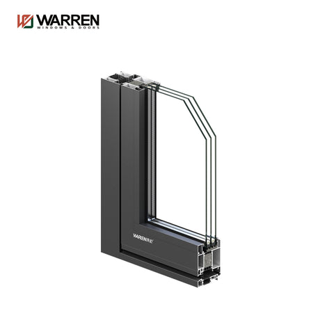 Warren fashion 108*23 casement door with better heat and sound insolution clear tempered for sale