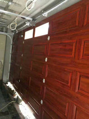 LVDUN Residential black sectional tempered glass aluminum garage door
