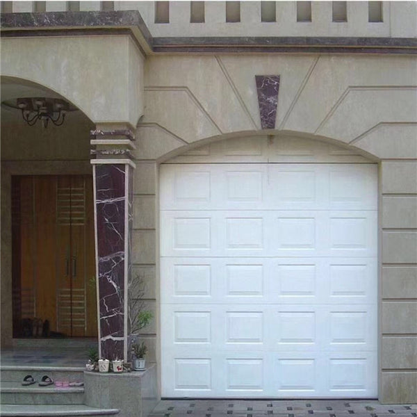 LVDUN Aluminum alloy material frosted glass garage door with pedestrian access door and windows