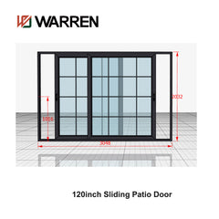 Warren 120 Inch Patio Door Cost Of Impact Sliding Glass Doors Price
