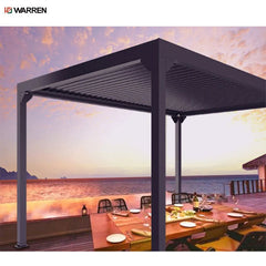 Warren 12x16 electric outdoor louver aluminum pergola