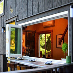 LVDUN Aluminium Doors Frameless Vinyl Kitchen Aluminum Vertical Folding Window