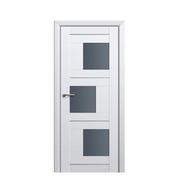 LVDUN Beautiful Picture Aluminum Frame Glass Casement Door Interior Frosted Glass Bathroom Entry Door