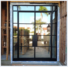 LVDUN Ancient style steel window casement galvanized steel tube window frame steel security doors and windows