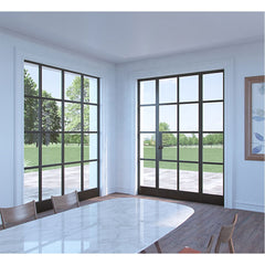 LVDUN Good quality iron door designs steel glass doors windows