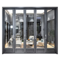 Warren best quality 6060-T6 aluminum extrusion folding door double glazed windows discount