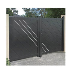 LVDUN High Quality Retractable Sliding Automatic Garden Stacking Aluminium Picket Main Gate Outside