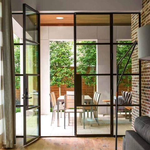 LVDUN Steel windows and doors house double glazed steel window steel window and door with grill design