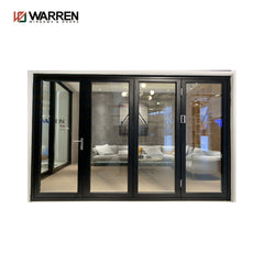 Warren Cheap Custom Veranda Exterior Accordion Bifold Door Glass Sliding Patio Bi-Folding door Aluminum Bi Folding Door Glass
