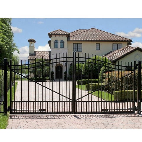 LVDUN Metal Modern Gates Design And Fences Aluminum Power Coated Gate Outdoor Metal Gates