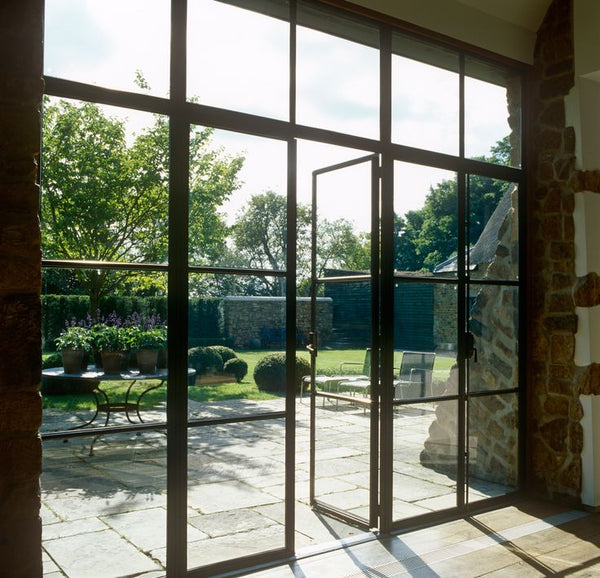 LVDUN Popular product luxury wrought iron interior glass french door