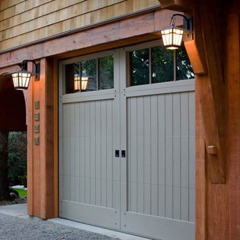 16x8 Aluminum Tempered Glass Garage Door for House