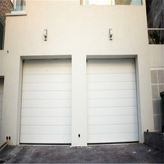 LVDUN Aluminum alloy material frosted glass garage door with pedestrian access door and windows