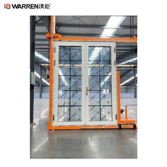 Warren 64x80 White Interior Double Doors With Glass With Double Glazed Interior Door