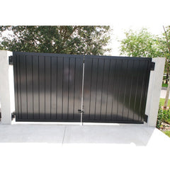 LVDUN front door Gate Designs Outside House Yard Double Sliding Powder Coated Security Aluminum Gate
