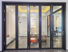 Warren best quality 6060-T6 aluminum extrusion folding door double glazed windows discount