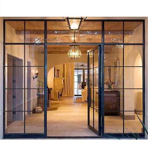 LVDUN House Customized Interior Wrought Iron Doors With Glass