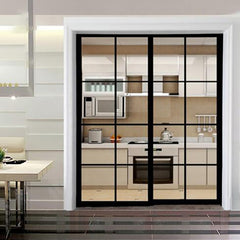 LVDUN White Internal Sliding Glass Barn Doors