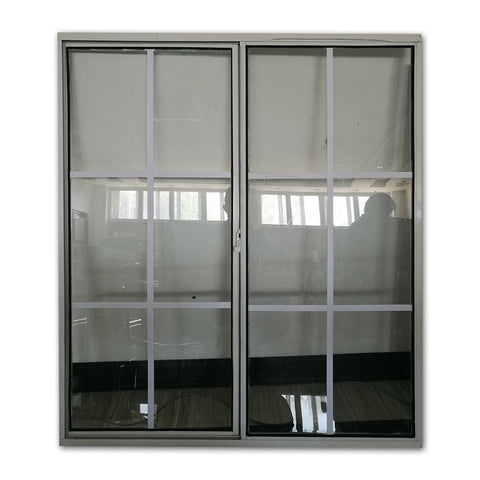LVDUN High Quality Windproof Double Glazed Glass PVC Horizontal Sliding Window Grill Design