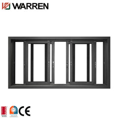 frameless three rails aluminum sliding tempered glass window