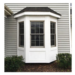 LVDUN Home Used Balcony Decoration White Corner Glass Window Tilt Turn Bay Aluminium Window