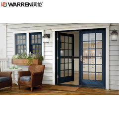 Warren 3/6x6/8 Exterior Door French Pocket Double Doors 8 Foot Pantry Door With Glass Aluminum