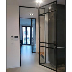 LVDUN Commercial wrought iron door and glass entrance steel doors top quality steel window design