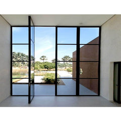 LVDUN Security Interne Iron And Aluminium Glass Door