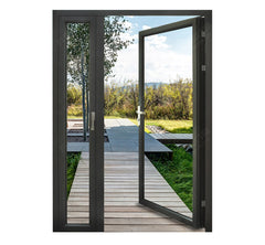 LVDUN aluminum french patio door unequal double swing door