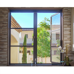 LVDUN Modern Iron And Glass Entry Insulation Steel Doors With Low-e Glass