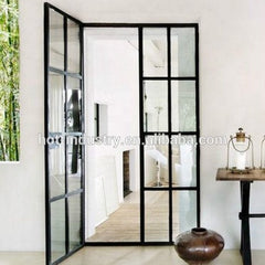 Iron Black Windproof Steel Tube Made Exterior Front Swing Door Of Pan-steel Company