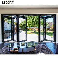 Bulk order good price exterior bi folding external patio aluminum folding glass door