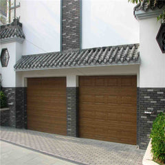 LVDUN Aluminum alloy material frosted glass garage door with pedestrian access door and windows