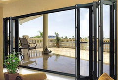 LVDUN Hurricane impact folding door aluminium impact bi fold doors with SGP heavy safety glass for sunroom conservatory