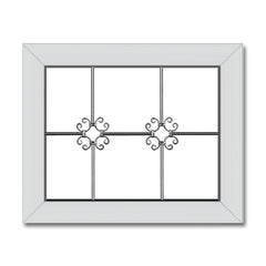 LVDUN Decorative Grill Design Home Double Glazed Fixed Windows for Security
