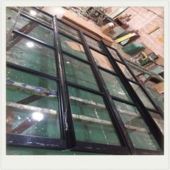 LVDUN Aluminum alloy glass modern new black sectional panel garage door