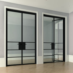 LVDUN iron window grill design steel glass door windows