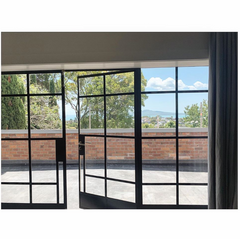 LVDUN window-grill-design-iron partition interior black metal framed windows iron window profile