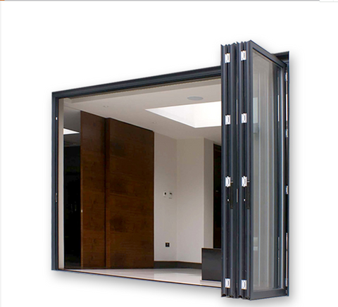 LVDUN Aluminium Tempered Glass Bifolding Windows Horizontal Folding Local Window Aluminium Bifold Window