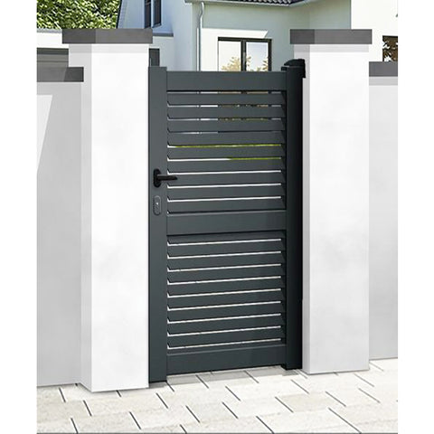 LVDUN New Style Horizontal Single Panel Modern Main Aluminum Pedestrian Driveway Gate Designs For Home