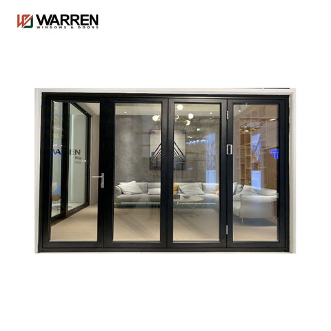 Warren Hot sale Modern design sliding folding door for living room soundproof interior sliding doors glazed door
