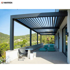 Warren 12x16 electric outdoor louver aluminum pergola